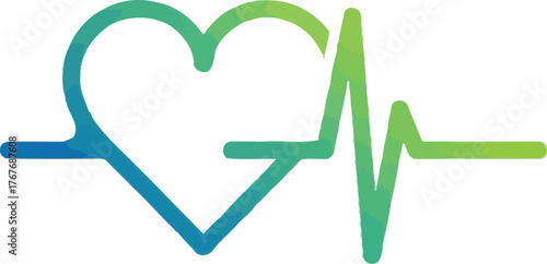 Heartbeat cardiology pulse health medical healthcare rhythm lifeline wellness vitality