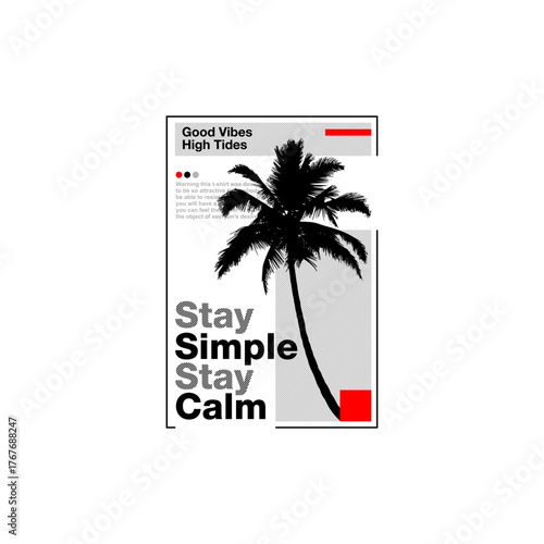 stay simple stay calm slogan ...