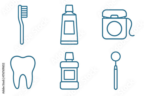Essential tools and products for daily dental hygiene and comprehensive oral care
