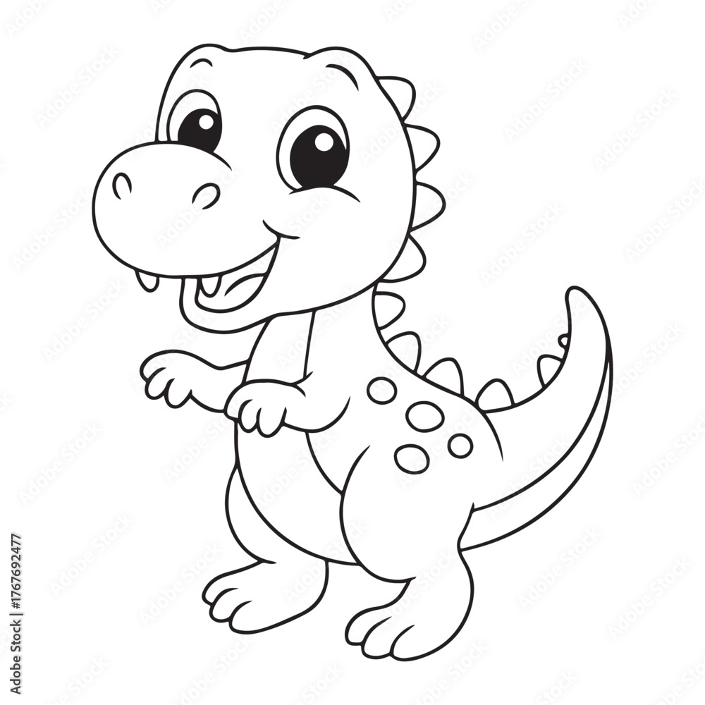 Fototapeta premium cute cartoon dinosaur vector