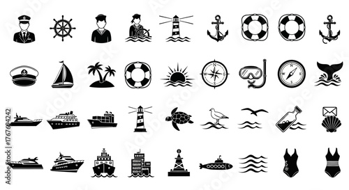 Outdoor Adventure Camping Gear Icons Collection for Recreation and Travel