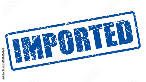 Imported stamp with grunge texture