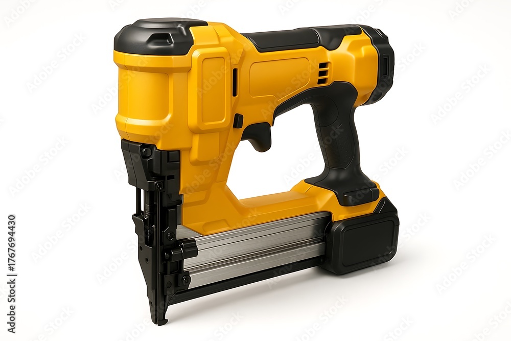 Fototapeta premium Modern Cordless Nail Gun — High-Power Battery Tool for Carpentry, Framing, and Construction Work