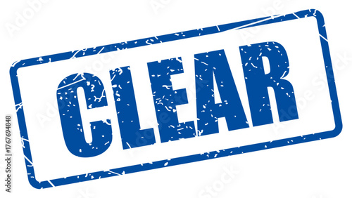 Clear stamp with grunge texture