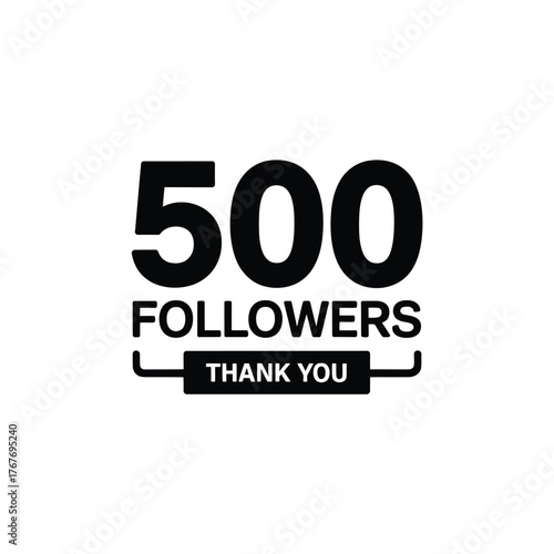 Celebration of 500 followers milestone with thank you message