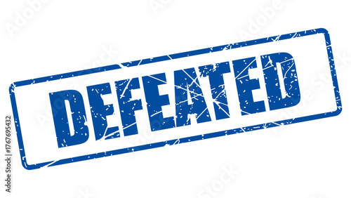 Defeated  stamp with grunge texture