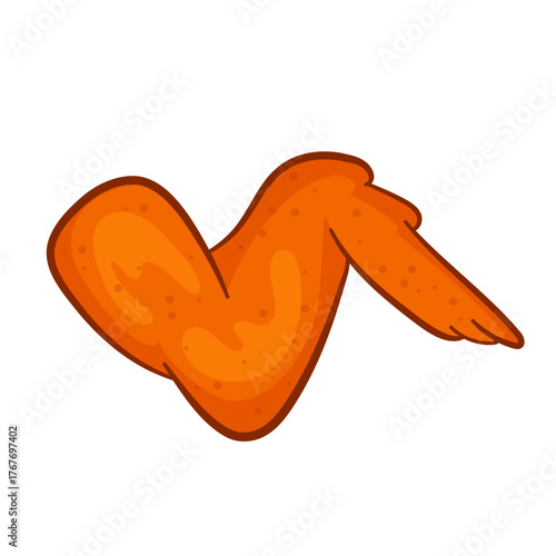 chicken wing vector logo icon flat design