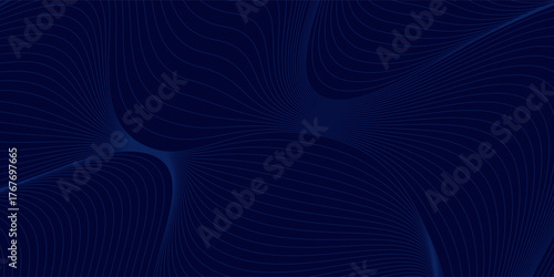 Premium background with diagonal dark blue lines pattern. Vector horizontal template for contemporary formal invitation, prestigious gift certificate, digital luxury business banner, luxury voucher.