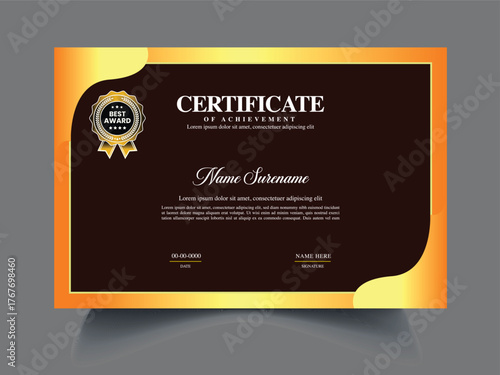 manual Certificate design template 