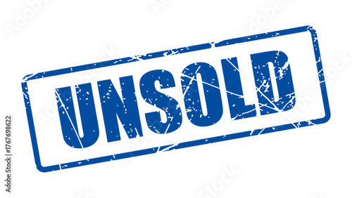 Unsold stamp with grunge texture