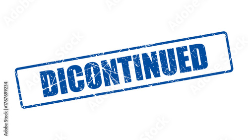 Discontinued stamp with grunge texture