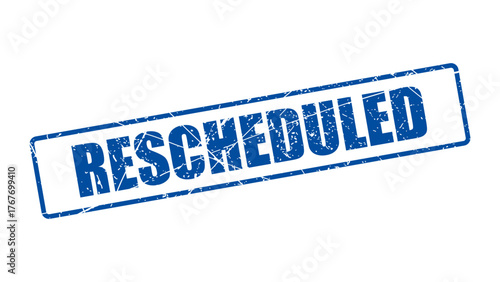 Rescheduled stamp with grunge texture