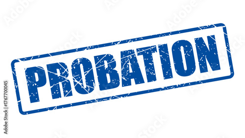 Probation stamp with grunge texture