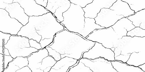 modern black and white scratch and cracks grunge texture dust and distressed wall pattern white background..
