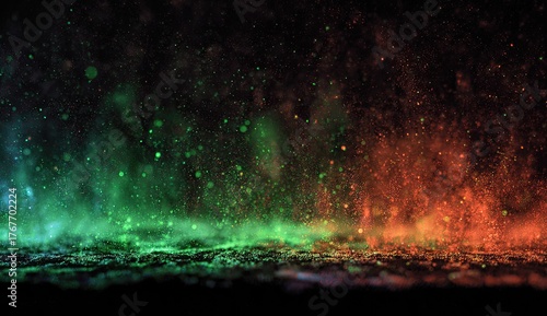 Wallpaper Mural Abstract glowing dust effect on a dark surface Torontodigital.ca