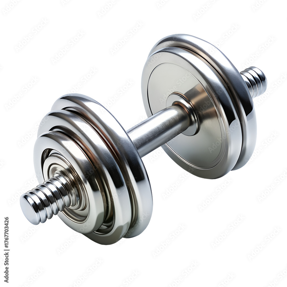 Naklejka premium Adjustable dumbbell isolated on transparent background