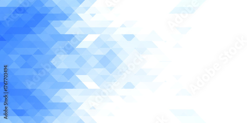 Abstract geometric background with blue triangles. Modern and clean design created in Adobe Illustrator.
