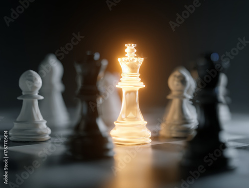 chess pieces on the board