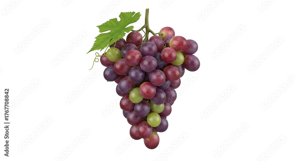 Fototapeta premium Fresh ripe grapes isolated on transparent background