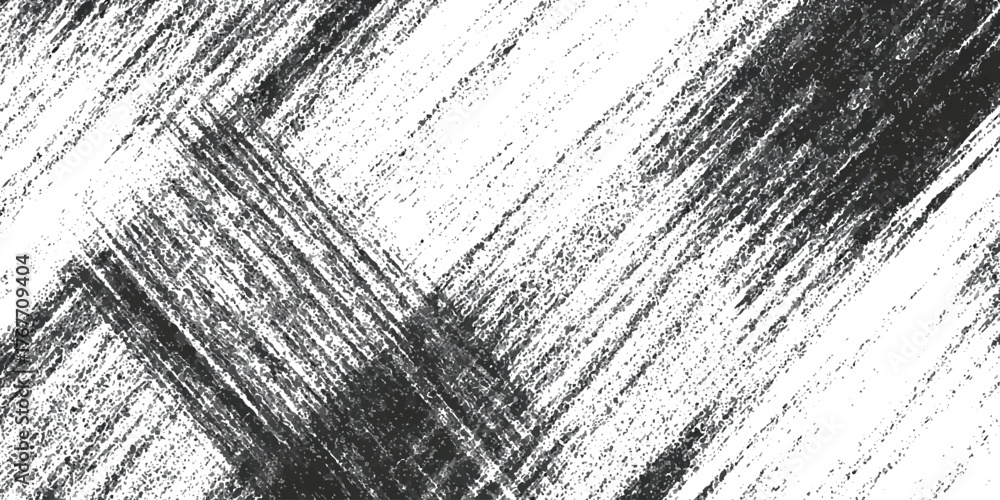 Obraz premium Black and white diagonal charcoal texture background with grunge lines for abstract art, sketch, or design concept.