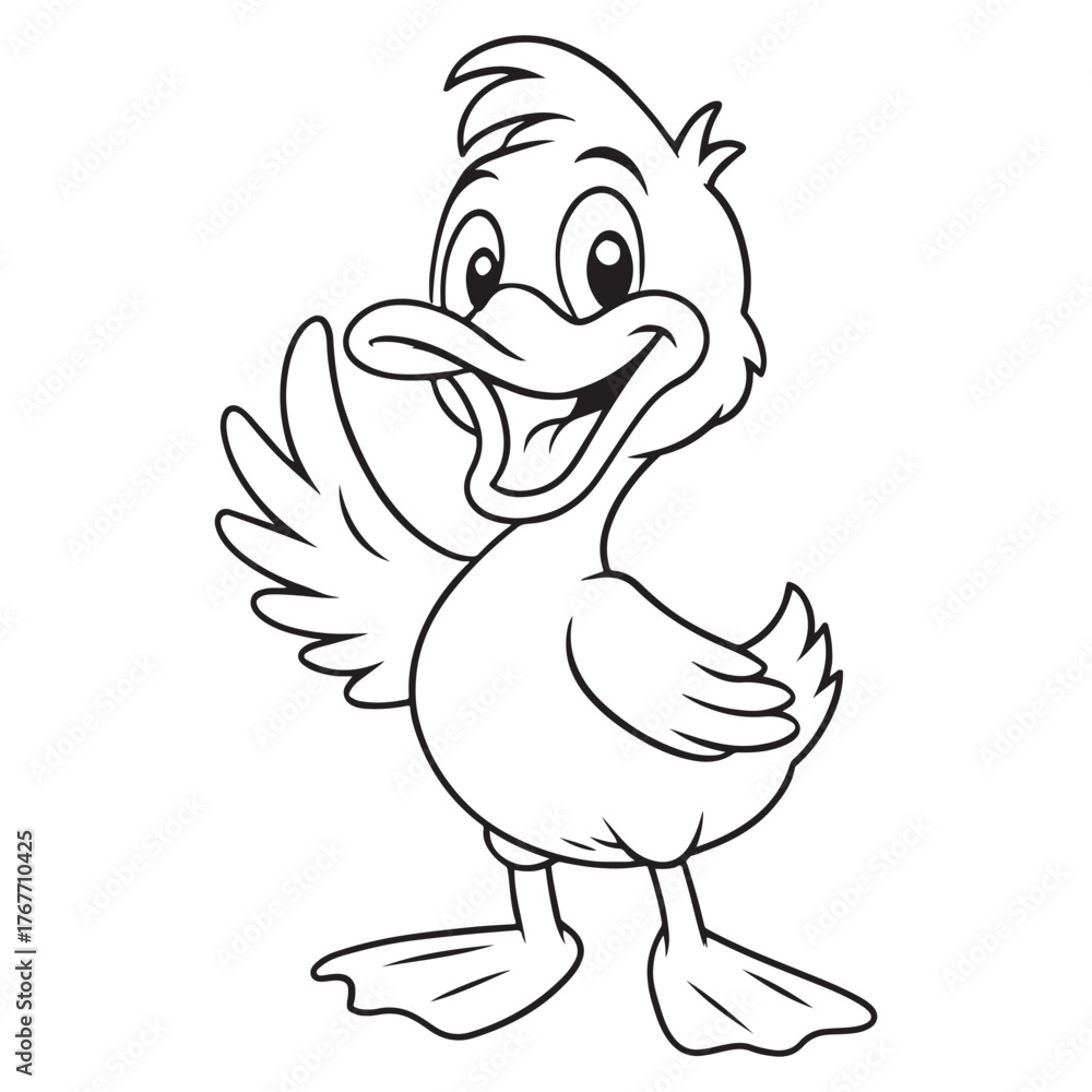 Fototapeta premium Funny duck cartoon vector