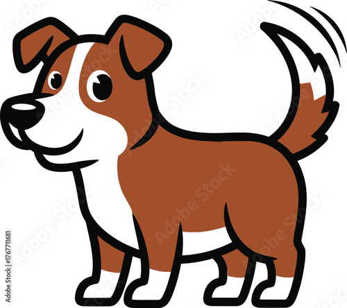 Cartoon dog pet animal canine happy cute puppy friend domestic mammal breed