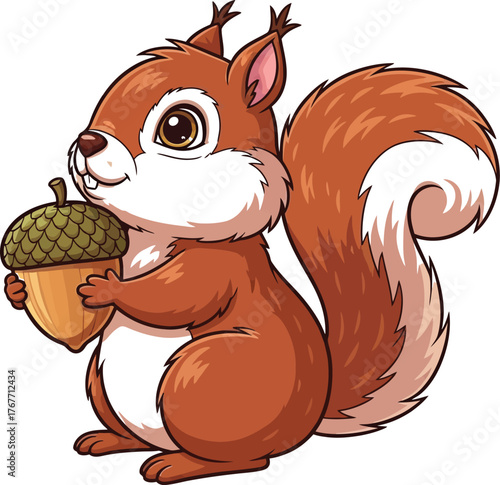 Squirrel rodent mammal animal wildlife nature cartoon cute furry forest wild