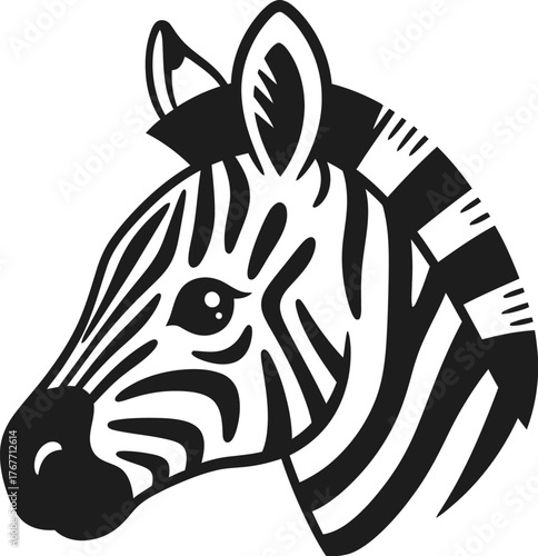 Zebra stripes animal wildlife mammal safari africa nature zoo black white