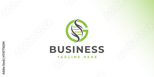 Medical G Letter Logo with DNA Helix – Genetics, Healthcare, Biotechnology, and Medical Research Symbol