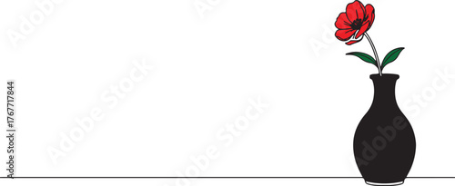 Stylized illustration of a decorative vase with abstract trees and organic shapes perfect for design projects