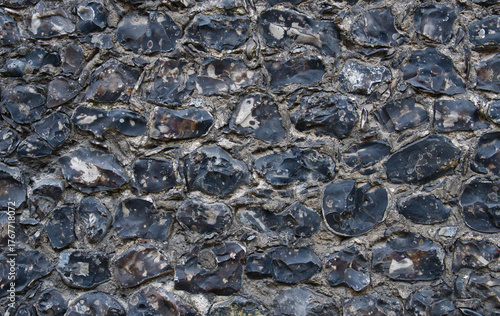 Black glass stone wall background structure