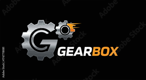 Gear Logo Mechanical Engineer  Transmission Logo Vector