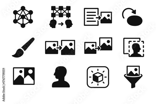 Render gan seed ai neural vector icon brush set network style