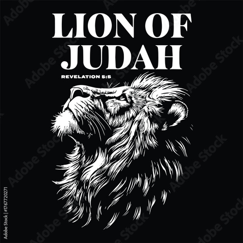 Lion Of Judah Icon With Bible Verse