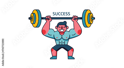 Achievement, Gym, Exercise, Workout, Weightlifting, Fitness, Result, Strength, Success, And Power