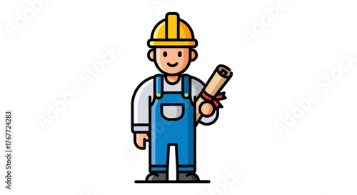 An Architect With A Certificate Demonstrates Skill And Expertise In Construction Projects