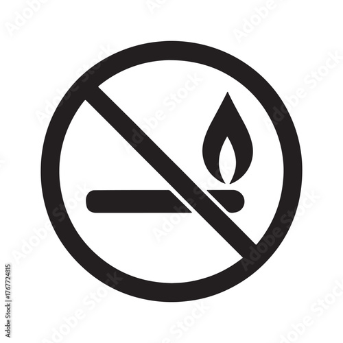 No Smoking Sign: A universally recognized no smoking symbol, a bold visual statement prohibiting the act.
