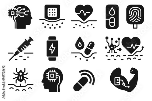 Microchip vector implant subdermal icon neural pacemaker rfid interface bio chip