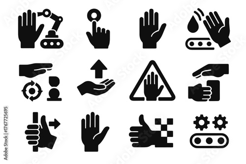 Vector system icon rotate industrial sign motion gesture lift pull start up