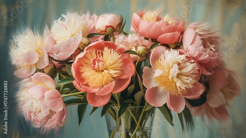 A beautiful bouquet of pink tulips showing the spring bloom and beauty of nature