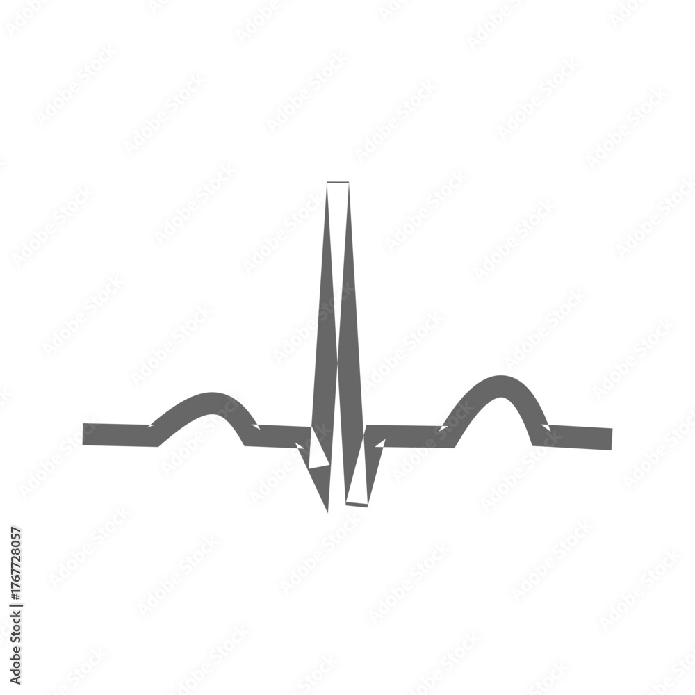 Fototapeta premium EKG Waveform Icon
