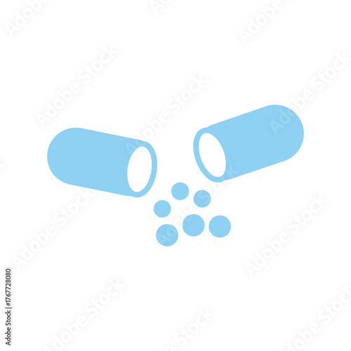 Opened Medical Capsule