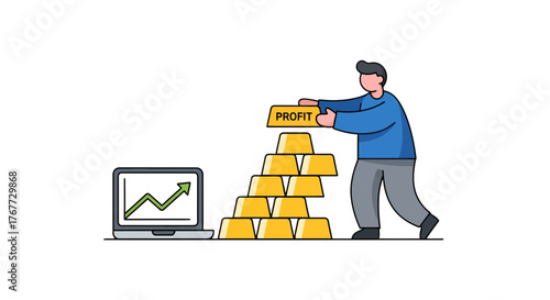 Boosting Earnings: A Visual Depiction of Financial Growth and Profit Accumulation