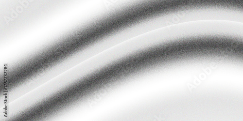 Wavy grain gradient texture. Black stippled flowing line background. Grunge noise dot work wallpaper for banner, poster, brochure. Undulate sandy backdrop with speckles, particles, granules. Vector