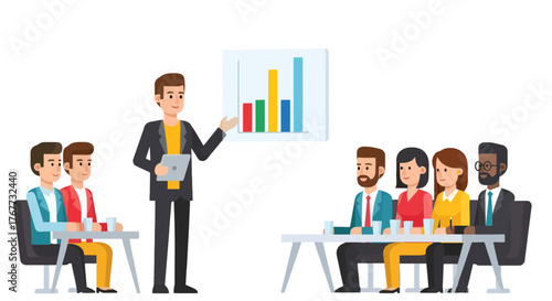 Business Presentation Depicting Data Analysis And Strategic Planning For the Future