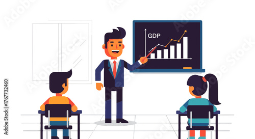 Business Education: GDP Analysis Conducted, Students Witness Economic Insights Presented