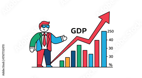 Business Growth Visualization Showing Rising Trends and Positive Economic Performance