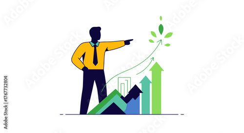 Business Strategist Directing Growth And Overseeing Financial And Environmental Progress