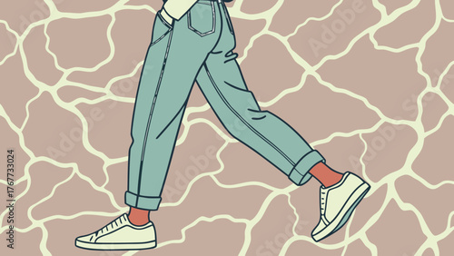 Marble and Acid-Wash Denim Hybrid Texture Pattern — Seamless 3D Streetwear 