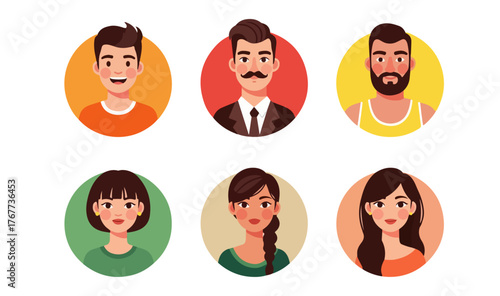 People Avatar Character Pro Vector